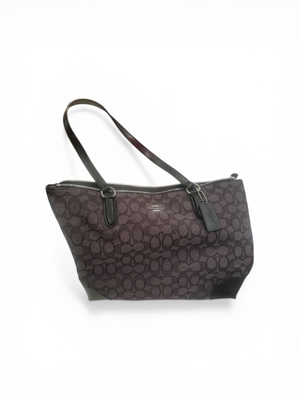 Coach Signature Shoulder Tote in black - Picture 2 of 6